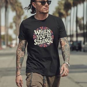 Free Spirited uniek retro T-shirt - psychedelisch kleurrijk artistiek trendy T-shirt - boho expressief casual heren t-shirt - uniseks T-shirt