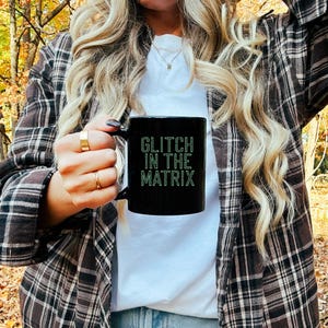 Matrix Code Mug | Black Ceramic Coffee Cup 11oz / 15oz