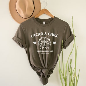 Cacao Ceremony T-Shirt - Plant Medicine - Heart Chakra Shirt - Meditation T Shirt - Yoga shirt - Spiritual Shirt