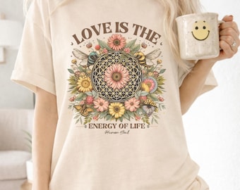Flower of Life T-Shirt: Sacred Geometry, Boho Spiritual Tee