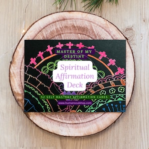 Affirmation Cards Printable Affirmation Cards Spiritual Gifts Oracle Deck Spiritual Planner Printables Witchy gifts for her under 20