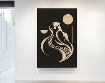 Abstract Goddess Moon Poster | Rolled Poster