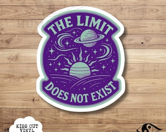 Motivational Space Sticker: The Limit Does Not Exist Vinyl Decal