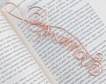 Music Fan Gift Bookmark, Personalized Music Note Bookmark, Copper Treble Clef Bookmark