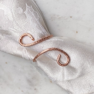 Copper Napkin Rings, Wedding Table Decor, Housewarming Gift, Rustic Napkin Rings, Wedding Napkin Holders, Set of 2, 4, 6, 8, 12 Napkin Rings image 1