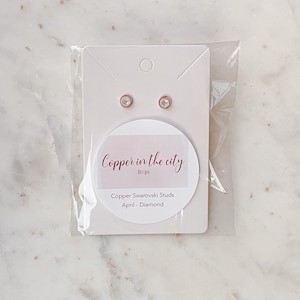 Swarovski Stud Earrings, Birthstone Stud Earrings, Everyday Minimalist Earrings