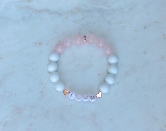 Beaded Gemstone Bracelet, Custom Stack Bracelet