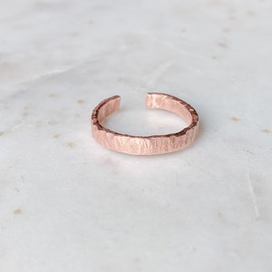 Hand Crafted Hammered Copper Ring, Stackable Copper Ring