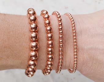 Kupfer Perlen Armband, Armband aus Kupfer Perlen, Armband zum 7