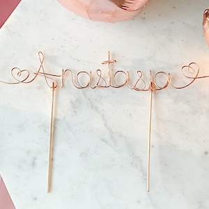Cake Topper, Custom Wire Cake Topper, Custom Name Cake Topper, Personalized Name Cake Topper, Birthday Topper