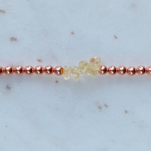 Copper and Gemstone Stackable Bracelet, Healing Copper Bracelet, Beaded Stack Bracelet, Healing gemstone and copper bracelet