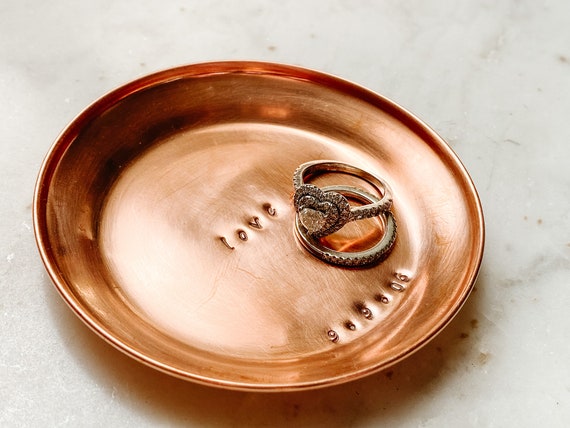 Copper trinket dish hot sale