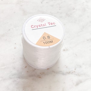 Clear Bead Cord, Crystal Tec Elastic Stretch Thread for Jewelry 100m