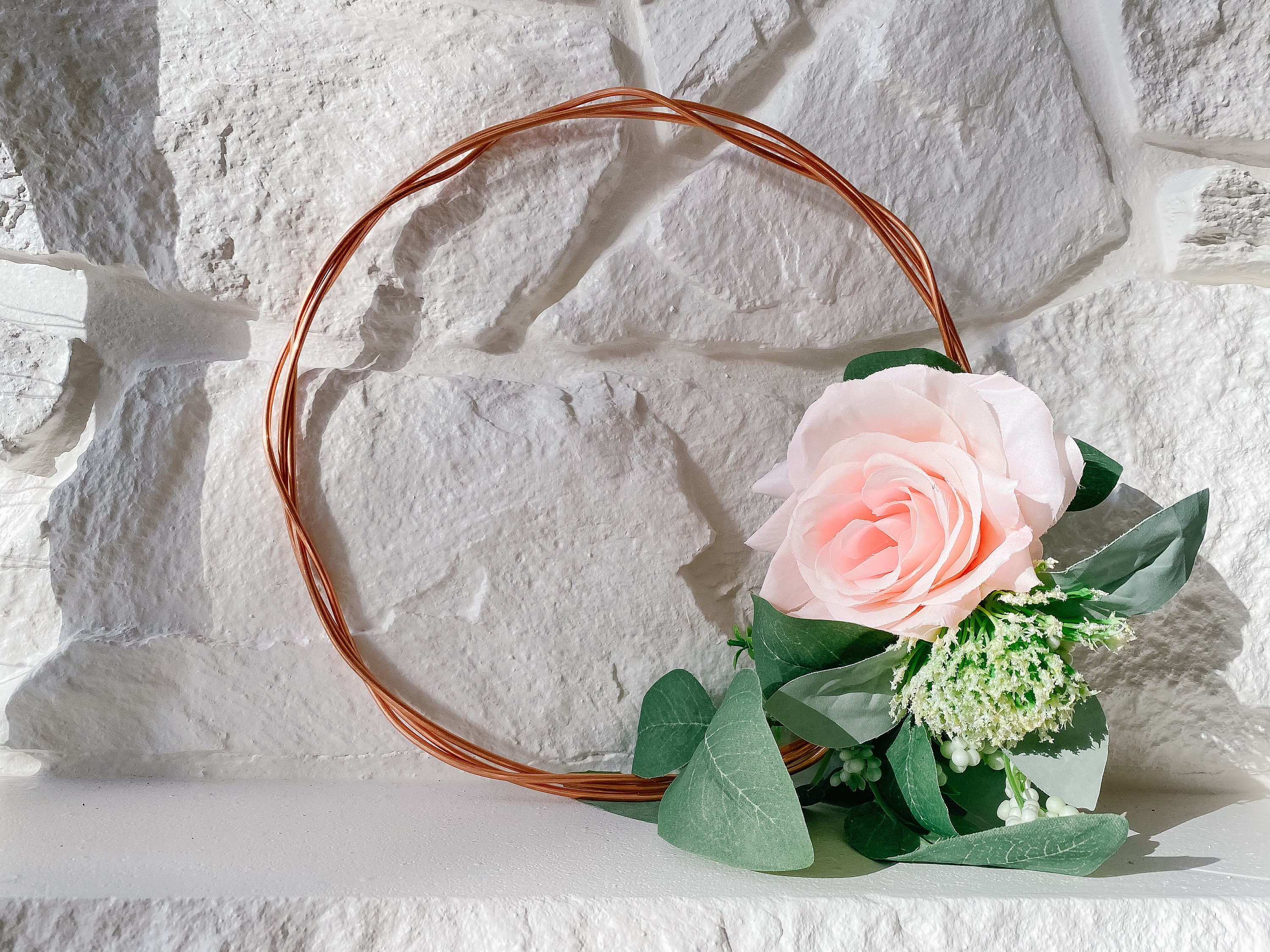 Hoop Wreath Wire Wreath Circle Peony Wreath Minimalist