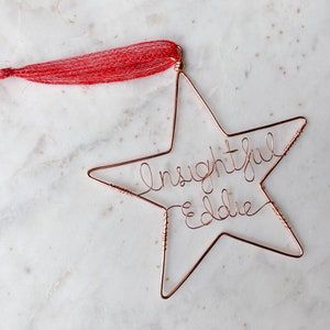Star Christmas Ornament, First Christmas Keepsake, Custom Christmas Gift, Perfect Hostess Christmas Gift