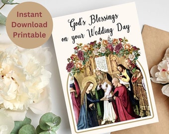 Wedding Card / Catholic Wedding Card / Printable Wedding Card / Holy Matrimony / Catholic Matrimony Card