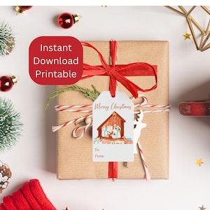 Printable Christmas Nativity Gift Tags, Catholic Gift, Christian Christmas, Baby Jesus, Instant Download