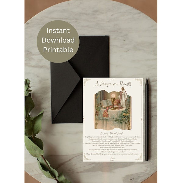 Card for Priest / Priest Birthday / Priest Ordination / Priest Anniversary / Priest Appreciation / Catholic Card / Catholic Gift