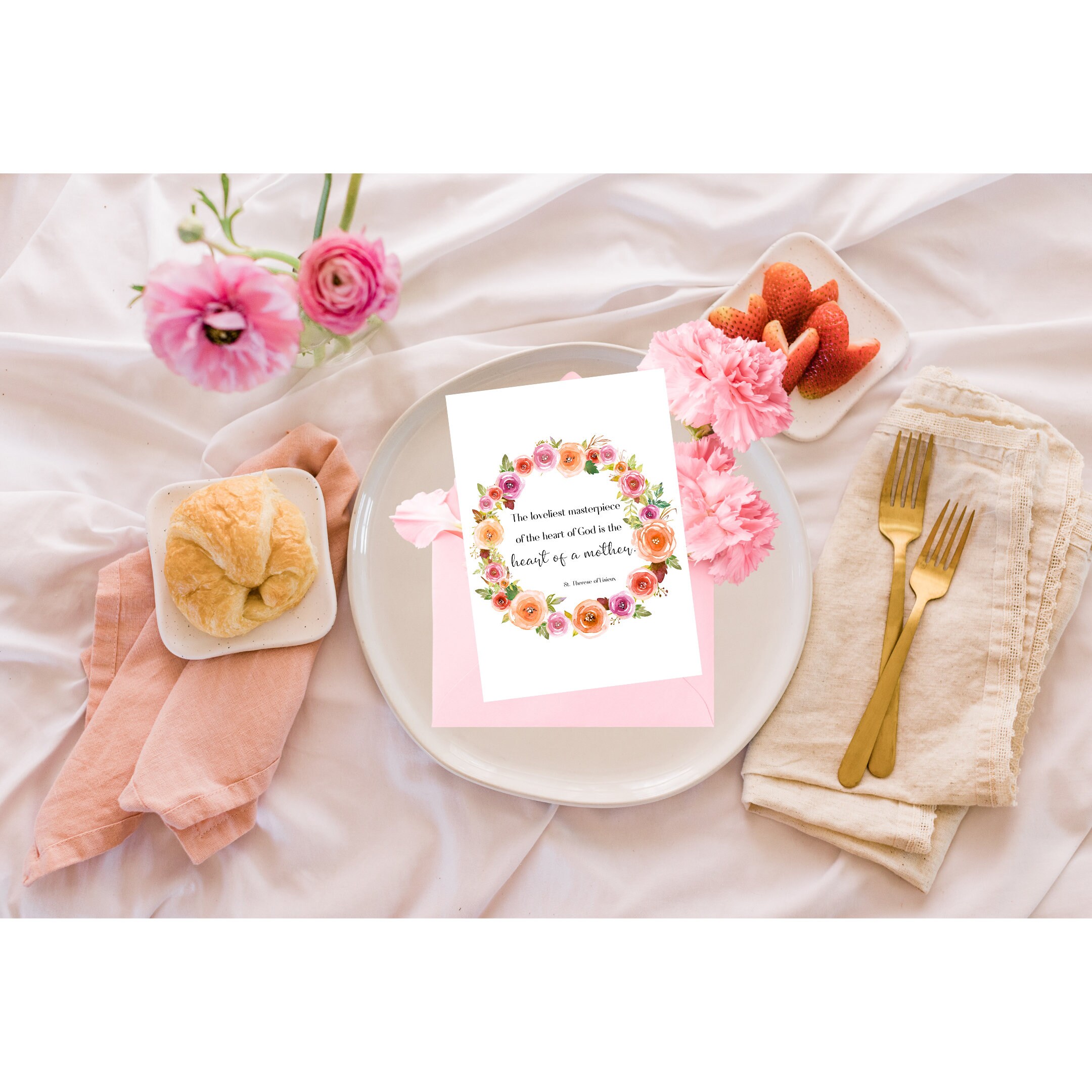 Catholic Mother's Day Card, Printable Card, Happy Mother's Day, Gift ...