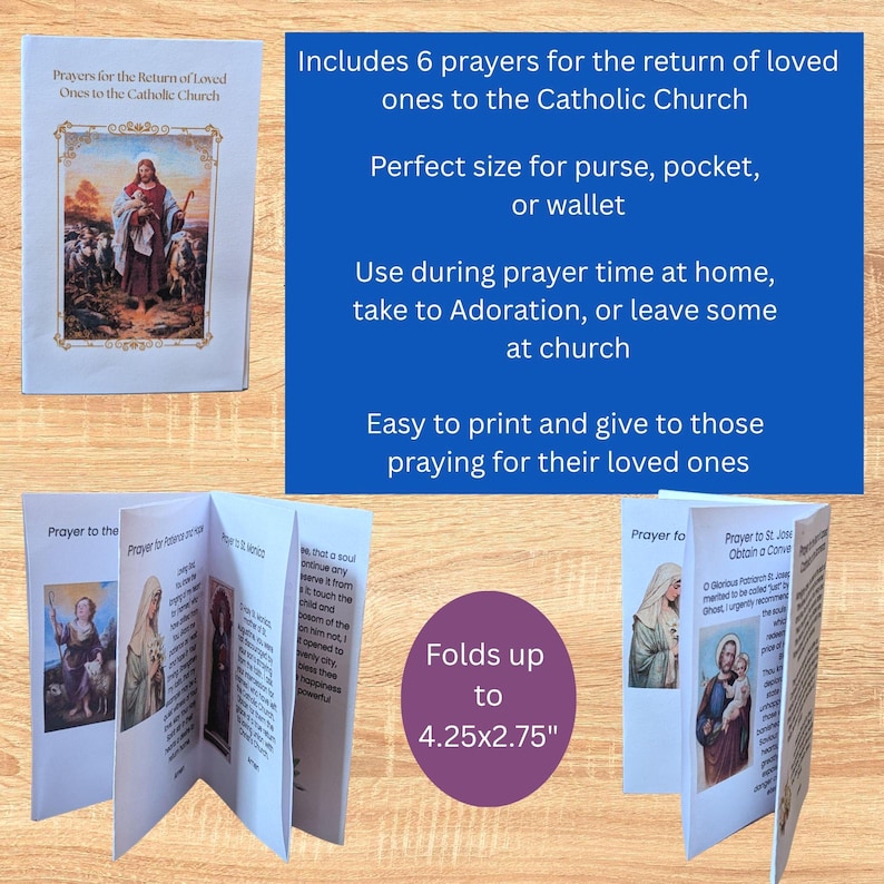 Printable Catholic Foldable Mini Book, Prayers for Lapsed Catholics ...
