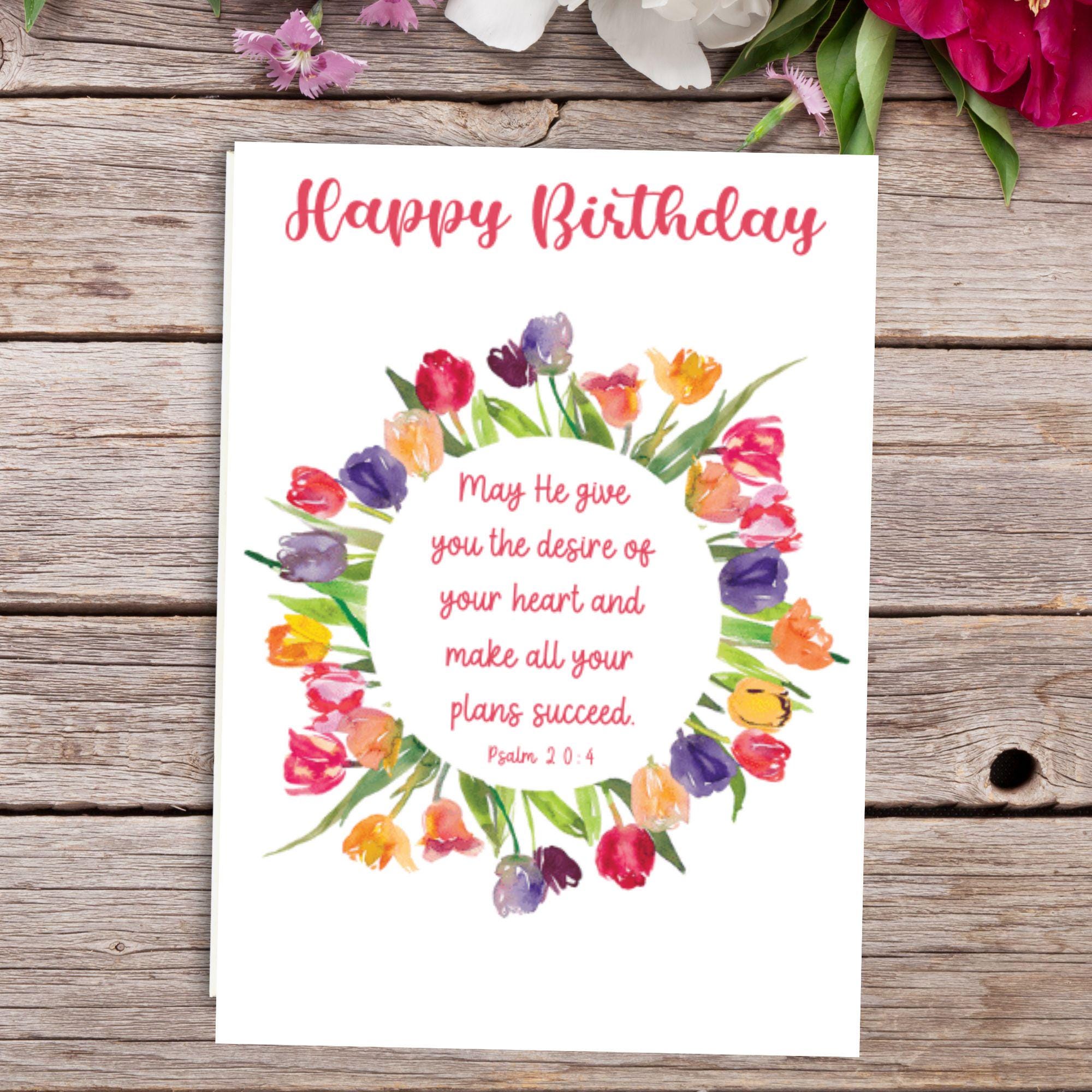 Catholic Printable Birthday Card Happy Birthday Bible Verse Greeting