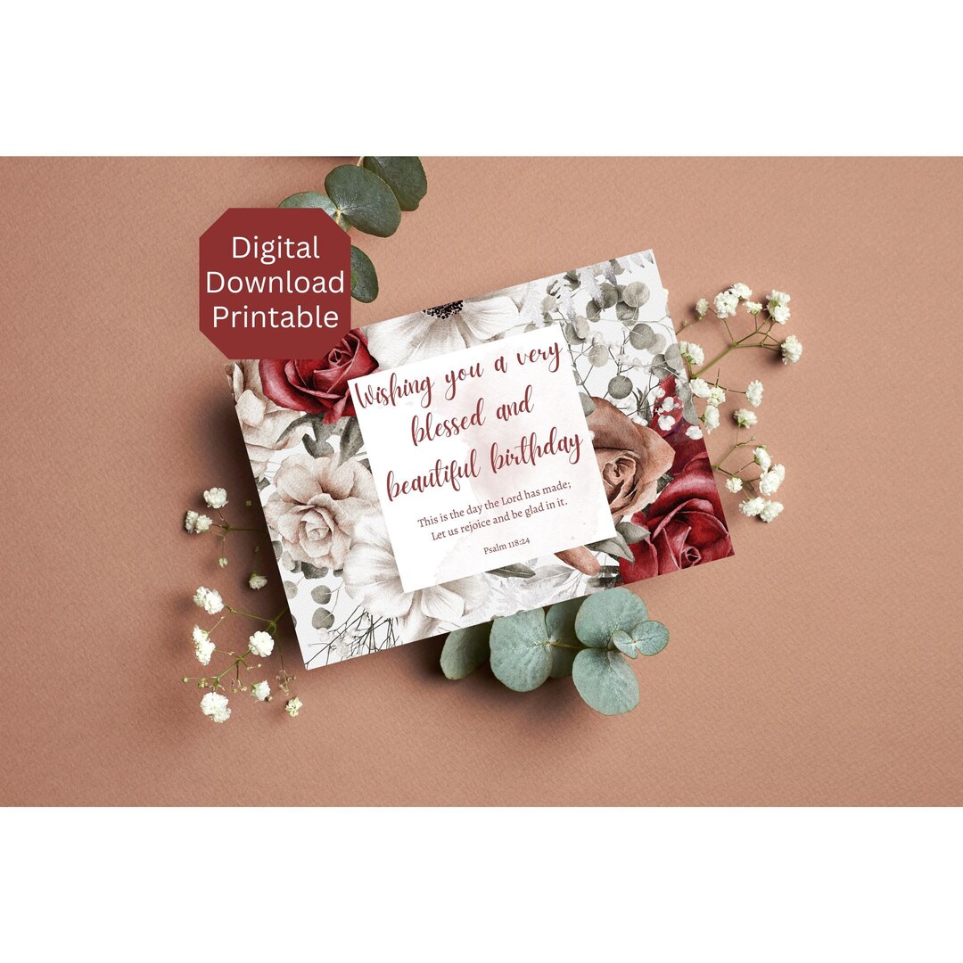 Birthday Card / Catholic Birthday Card / Printable Birthday Card ...