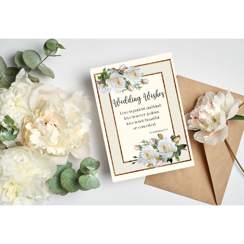 Catholic Wedding Card, Printable Card, Holy Matrimony, Sacrament of ...