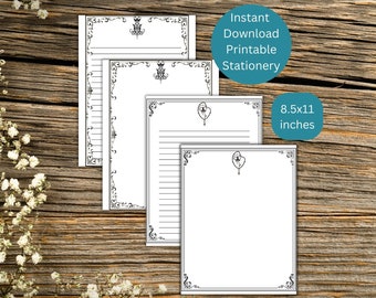 Printable Catholic Stationery / Catholic Letterhead / 8.5x11 inch Stationery / Writing Paper / Lined and Unlined Paper