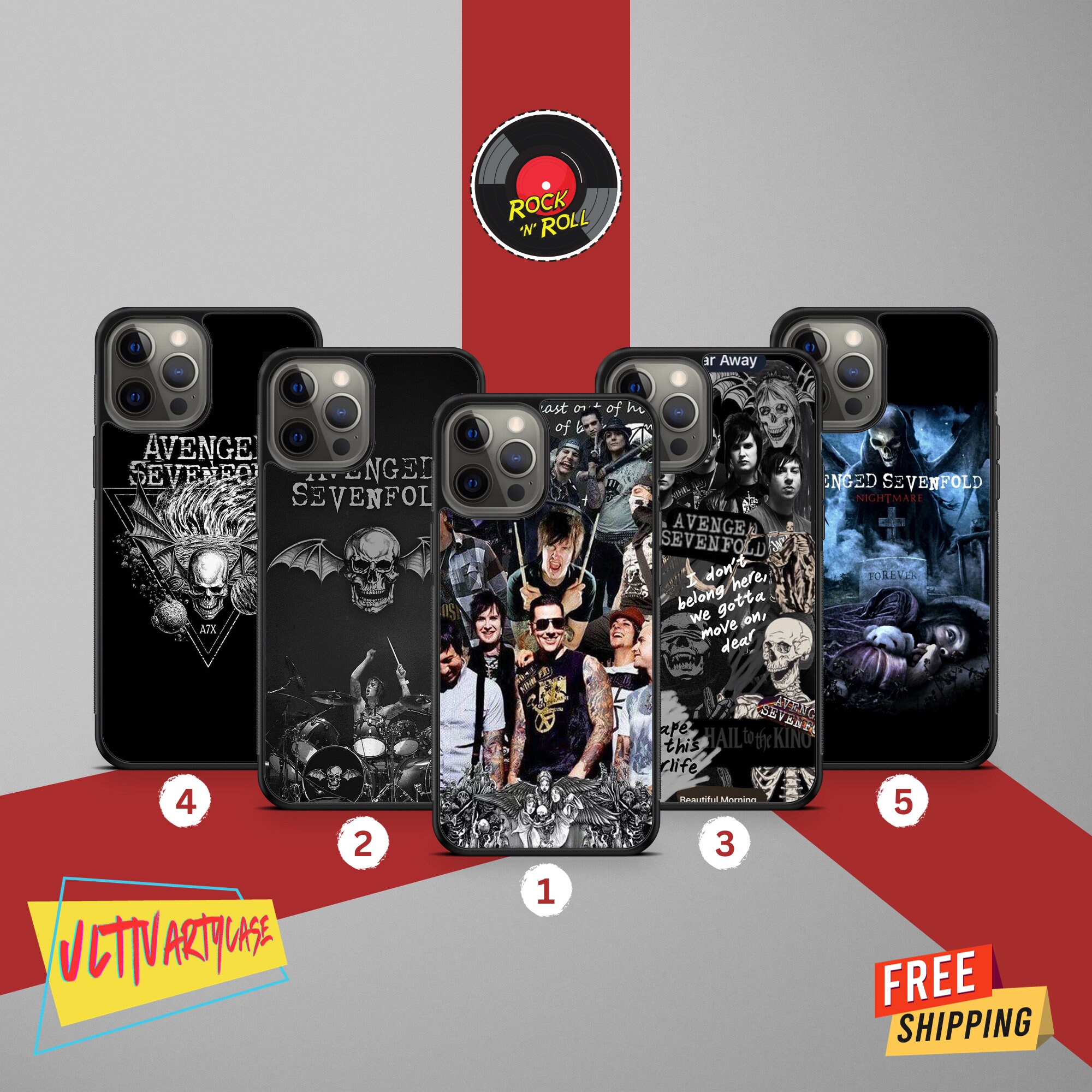 Rock and Roll Phone Case Inspired by Avenged Sevenfold Band Rock Metal