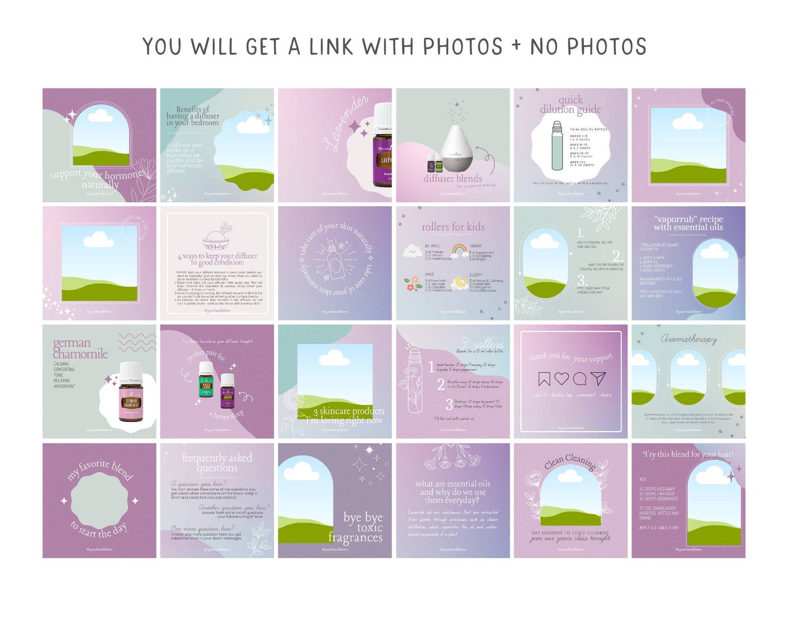 Oily / Wellness Instagram Post Canva Templates - Skincare Essential ...