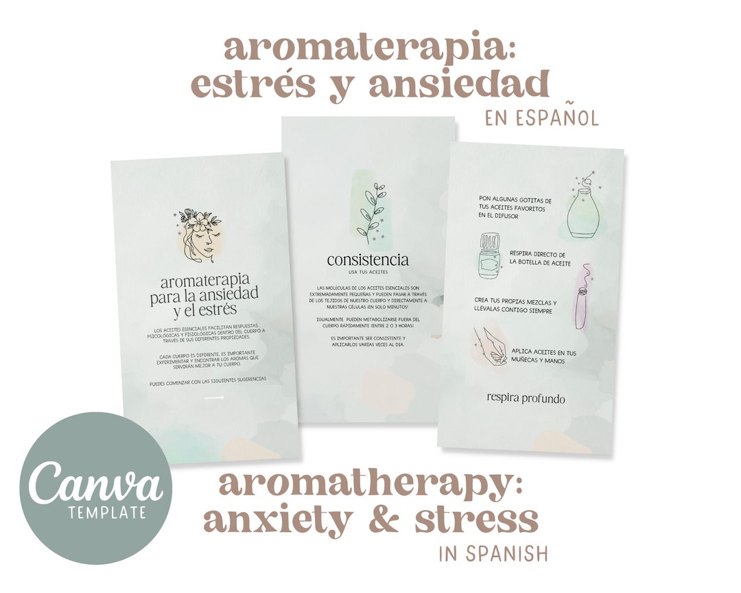 Aromatherapy for Stress Instagram Stories in Spanish Etsy