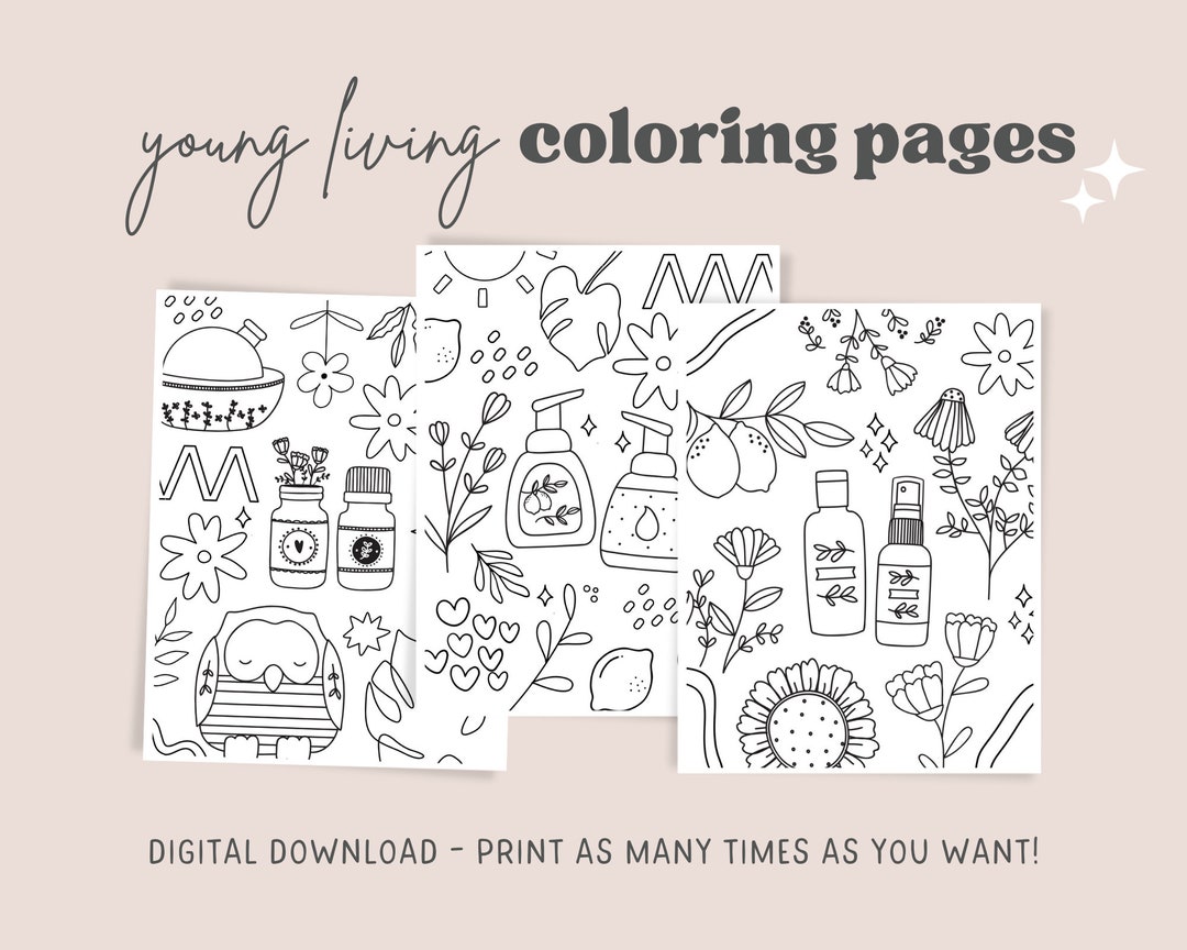Printable Young Living Coloring Pages - Etsy