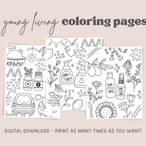 Printable Young Living Coloring Pages - Etsy