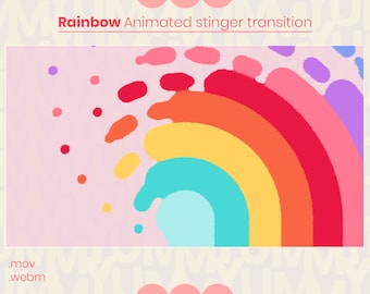 Animierter Stinger Motiv Übergang für deine Streams ・ Crayon Rainbow ・