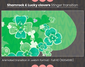 St Patrick's Day Clover Stream Transition: Animated WebM Video