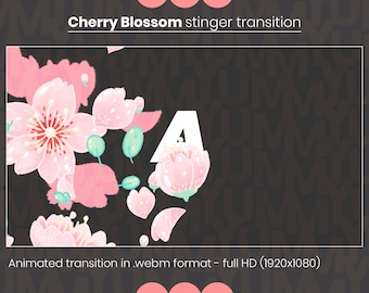 Cherry Blossom Stinger Transition, Animated Spring Stream (webm)