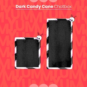 Spooky Candycane Chatbox ・ Black and white  ・ Twitch and OBS streaming ・