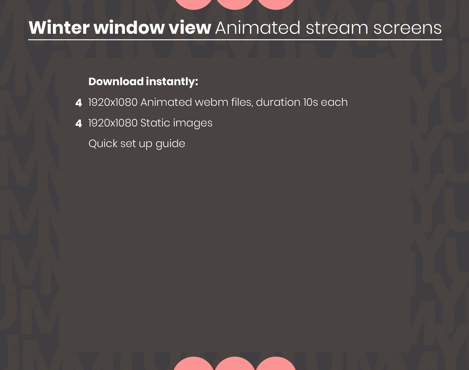 Winter Window Animated Stream Screens ・ Snow Night Cozy Views ・ Offline ...