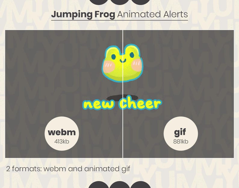 Looping Jumping Frog Stream Alerts ・ Donation, Follow, Subscriber ...