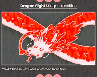 Red Dragon Flight Stream Transition, Chinese New Year Animation