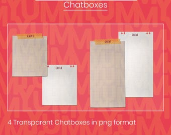 Aesthetic Papercut Chatbox: Bullet Journal Style (PNG Digital Download)