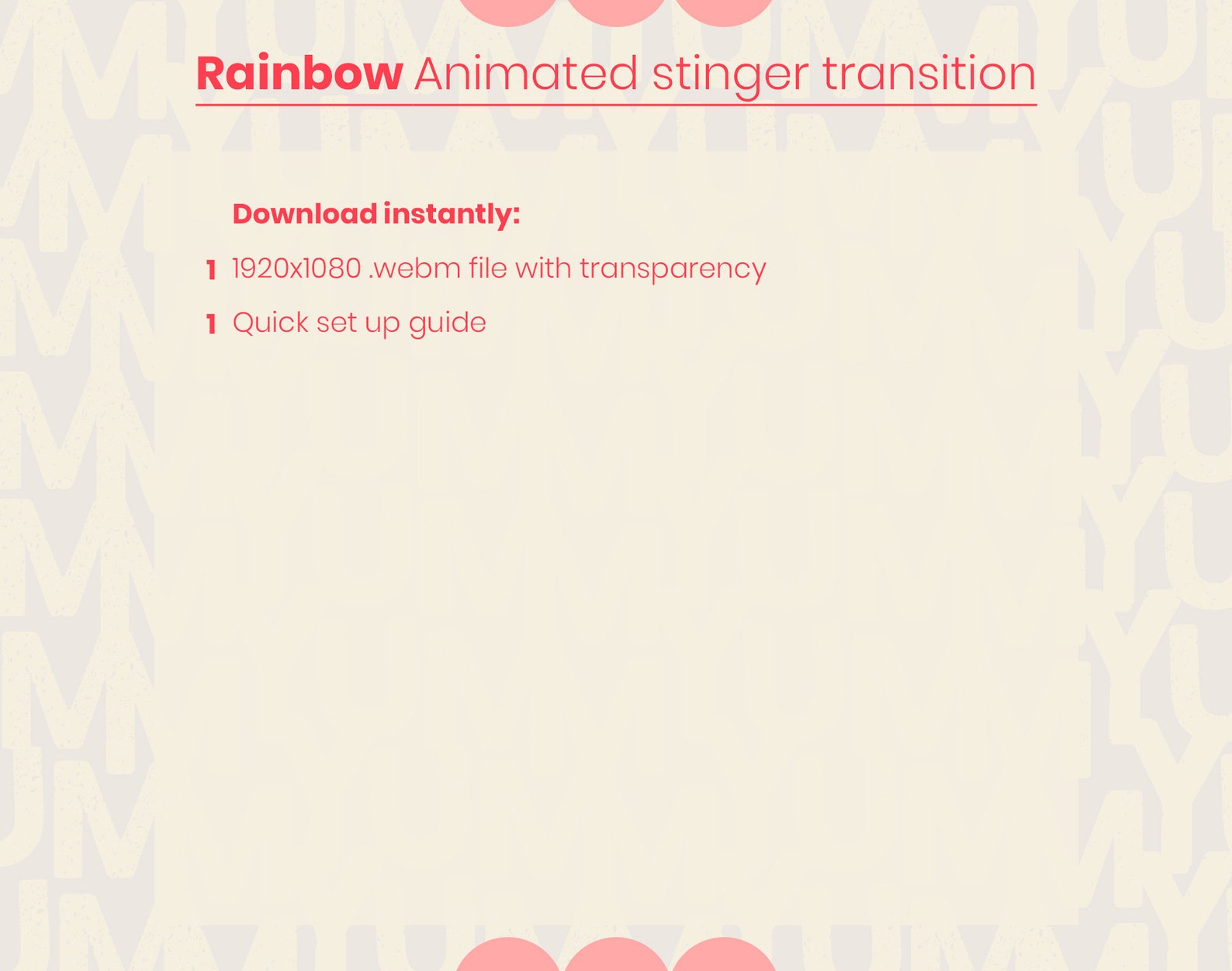 Animated Stinger Scene Transition for Your Streams ・ Crayon Rainbow ...