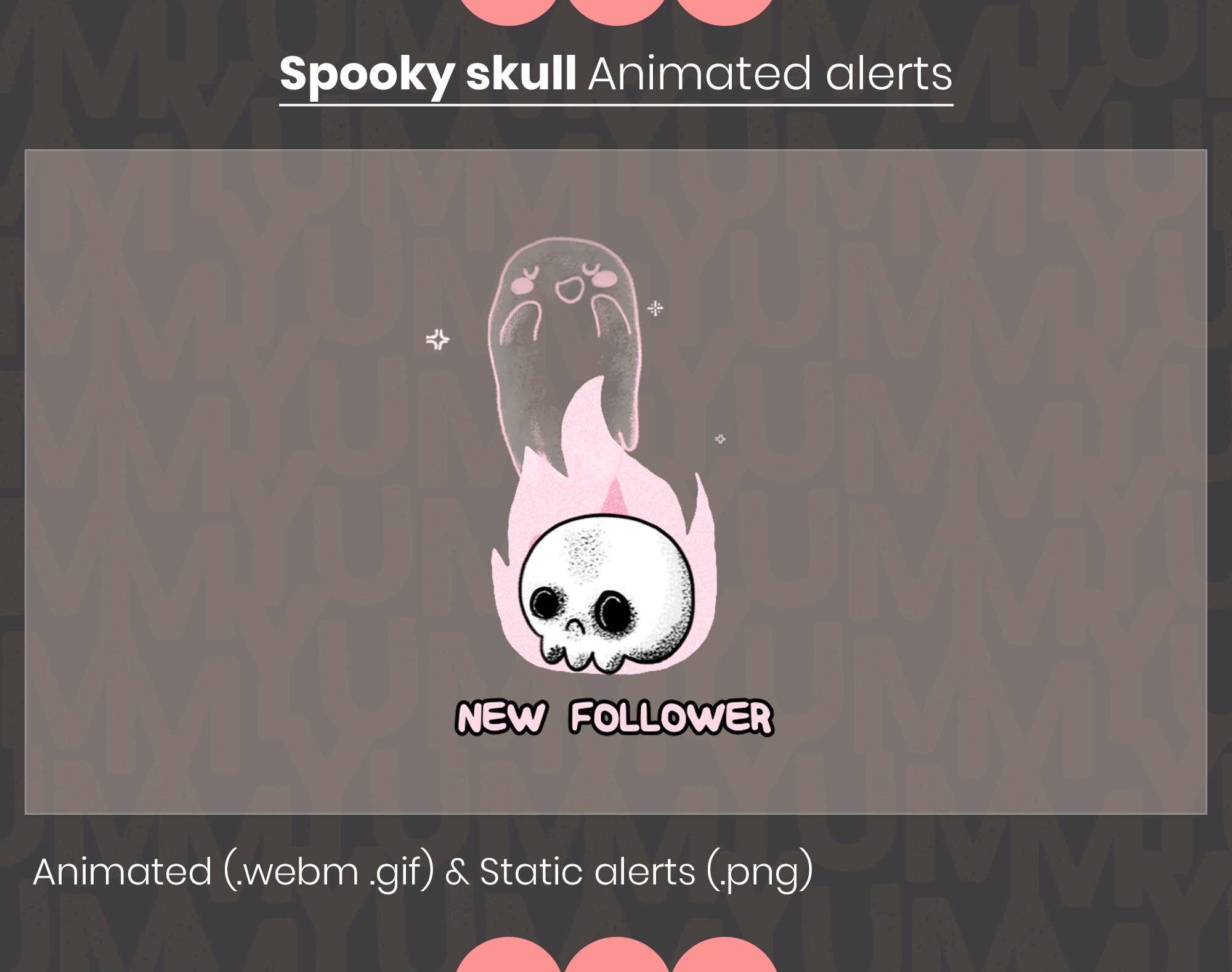 Twitch Stream Alerts Animated Spooky Cute Skull Fire And Etsy Hong Kong