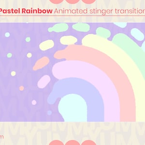 Crayon Pastel Rainbow ・Animated stinger Scene transition for your Streams