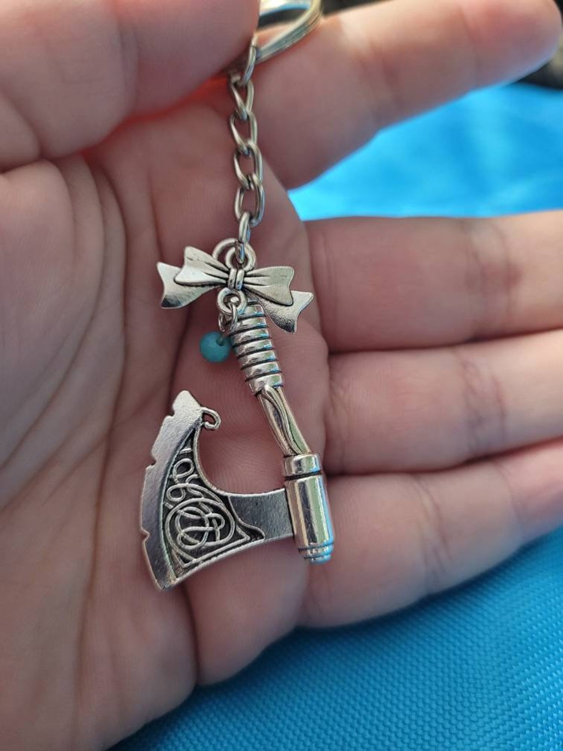 Viking Axe Keychain Etsy