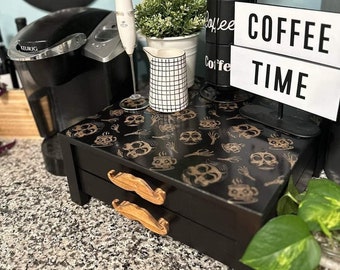 Wooden Coffee Pod Station: Keurig & Vertuo Organizer