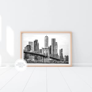 New York City Photography, Brooklyn Bridge, NYC Architecture Photo Wall Art Print