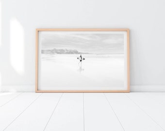 Bondi Beach Print | Surfer Print | Surf Photography | Foggy Print | Surf Wall Art | Abstract Surf Decor | Minimalist Surf Art