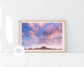 Pastel Sky Cloud Photography | Coastal Landscape Wall Art (Digital Download)
