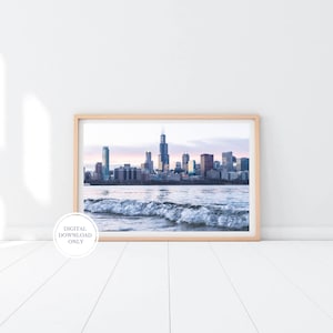 Chicago Skyline Wall Art | Chicago Photography | Chicago Gift | Chicago Print | DIGITAL DOWNLOAD ONLY